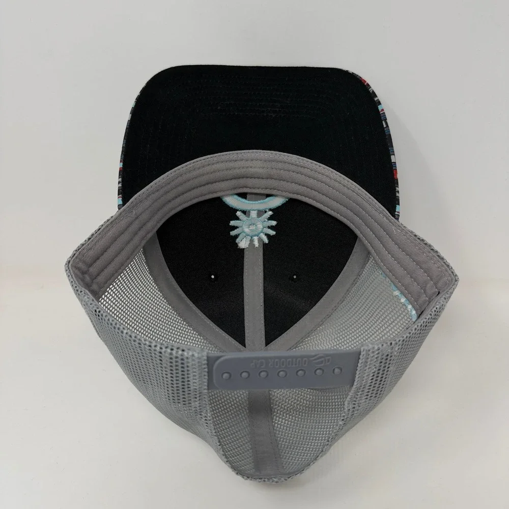 Bronco Western Supply Co Spurs Up‎ Trucker Hat Black Southwestern Print Snapback